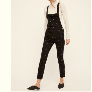 Free People Embroidered Overalls NWT